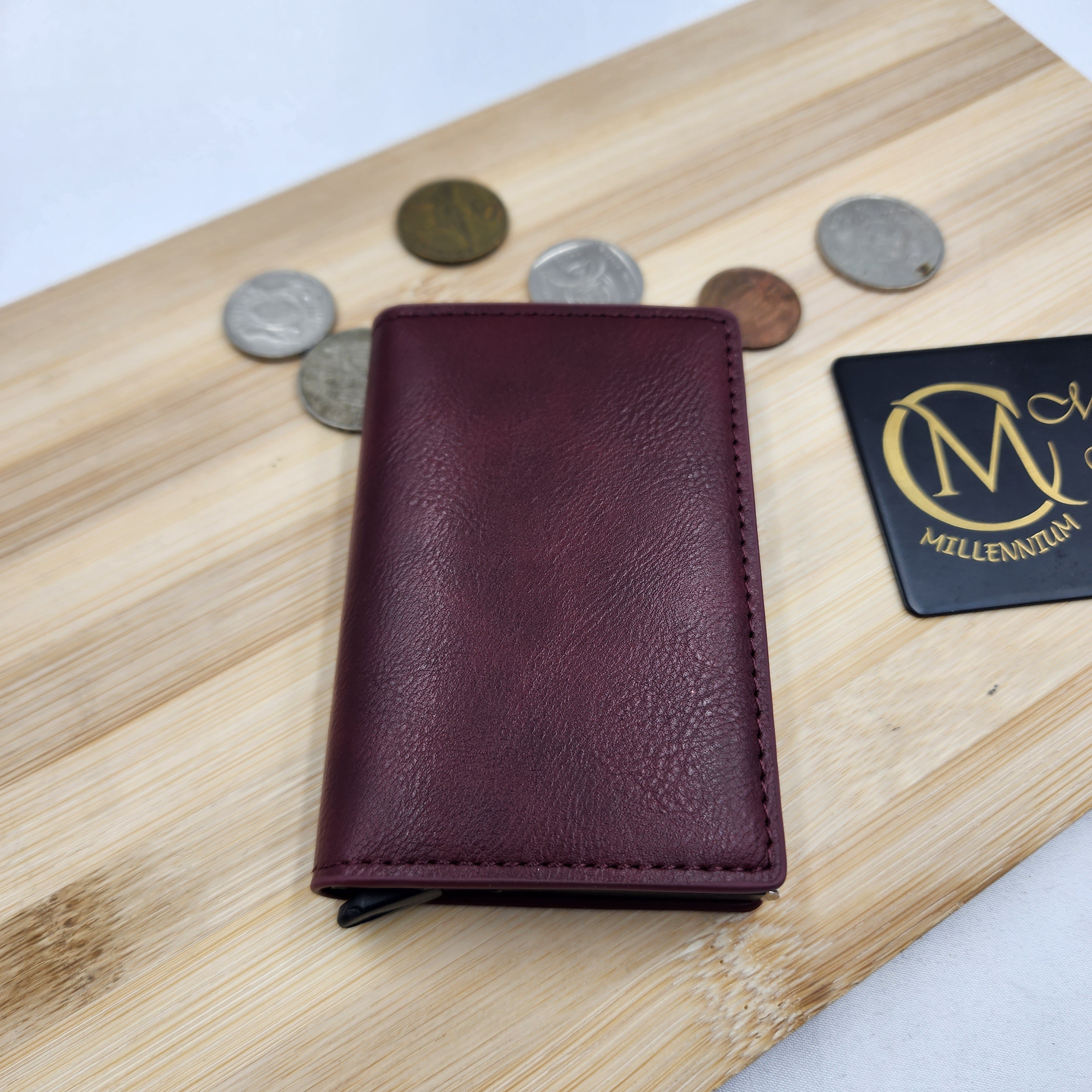 Leather Card Wallet Single Slot