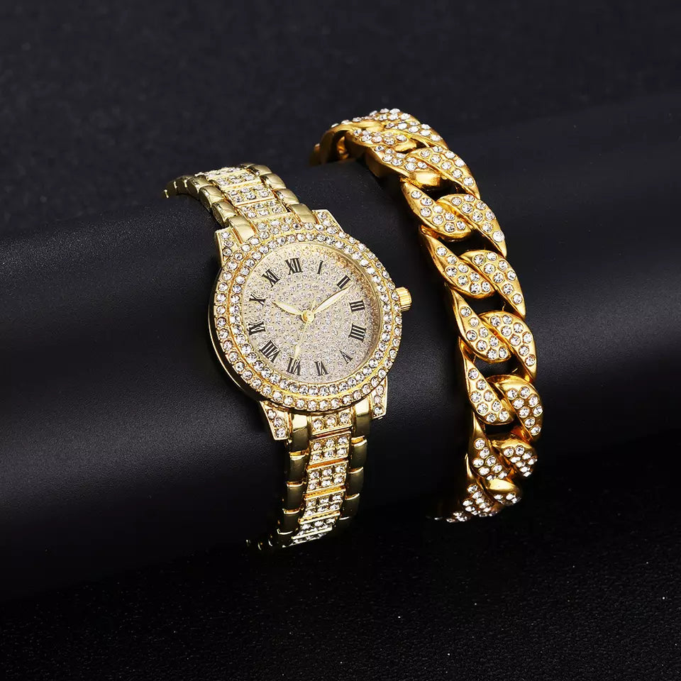 Ladies Watch & Bracelet Set