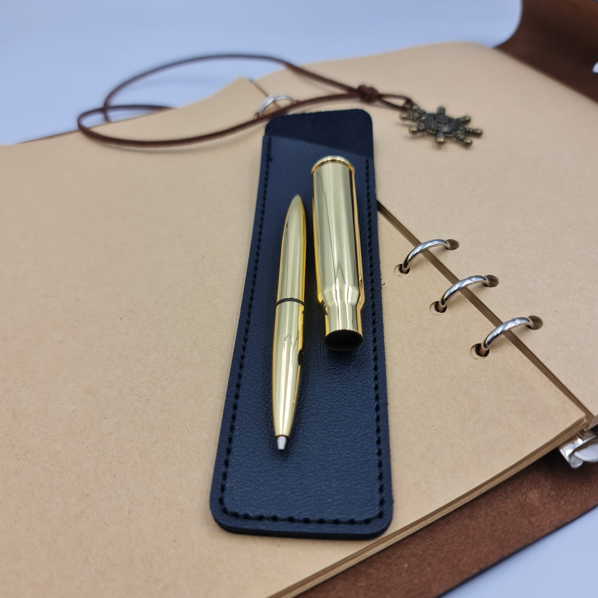 Millen Gifts is pleased to bring to you our one of a kind range of Bullet Pens  0.5mm Ballpoint Twist Bullet Pen 0.5mm Ballpoint Lid Bullet Pen Fountain Bullet Pen The Bullet Pen comes included with the Leather Pen Pouch and an option to add your very own personalized laser engraving to the item.