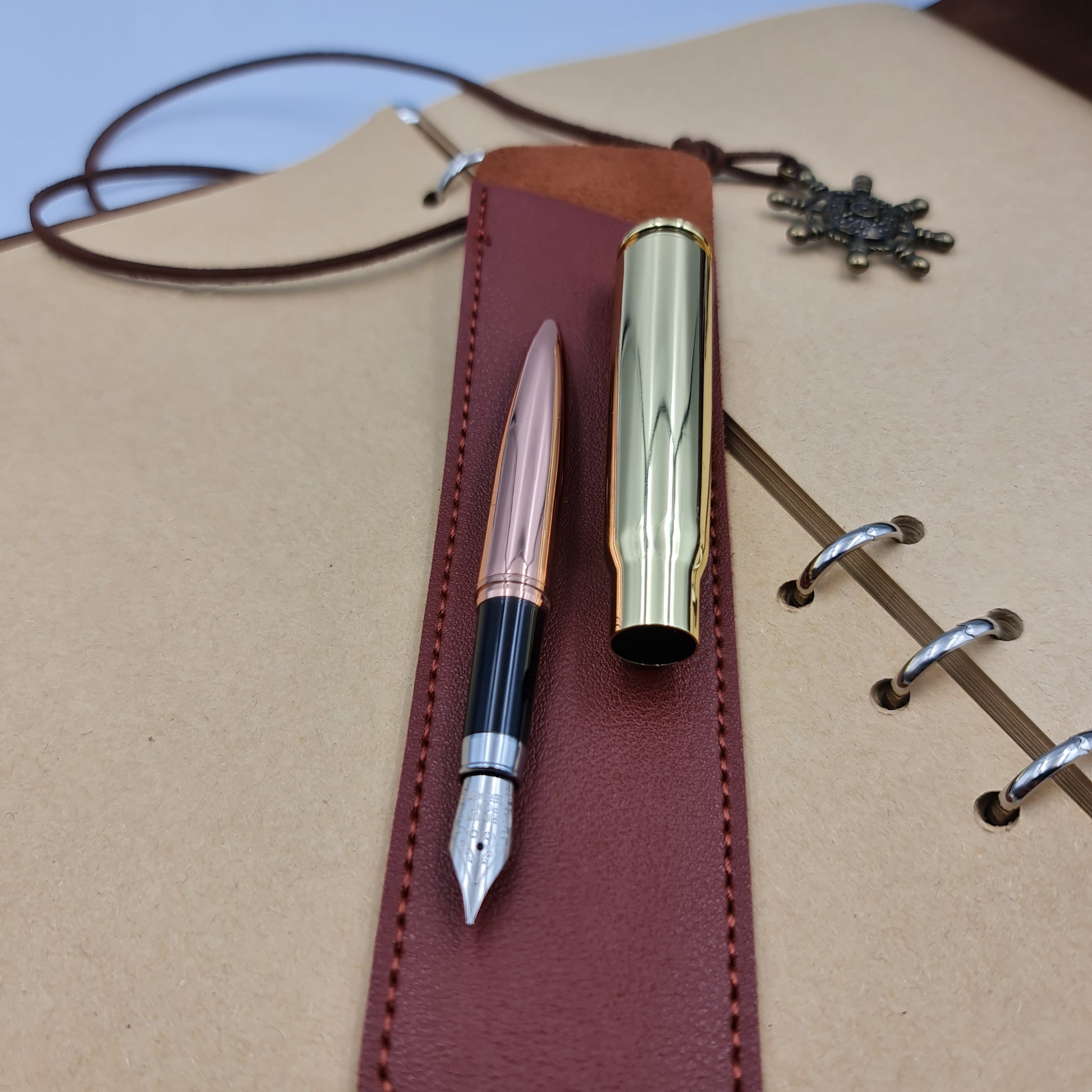 Millen Gifts is pleased to bring to you our one of a kind range of Bullet Pens  0.5mm Ballpoint Twist Bullet Pen 0.5mm Ballpoint Lid Bullet Pen Fountain Bullet Pen The Bullet Pen comes included with the Leather Pen Pouch and an option to add your very own personalized laser engraving to the item.