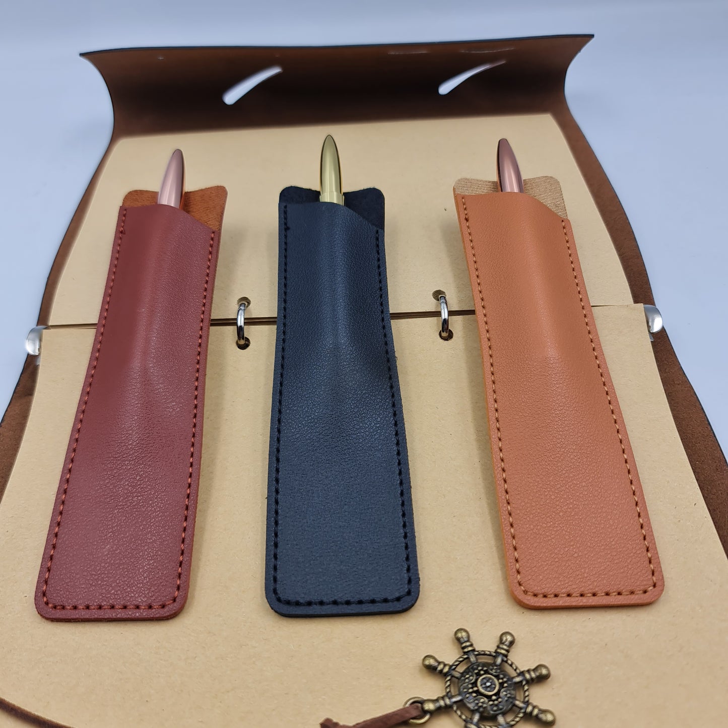 Millen Gifts is pleased to bring to you our one of a kind range of Bullet Pens  0.5mm Ballpoint Twist Bullet Pen 0.5mm Ballpoint Lid Bullet Pen Fountain Bullet Pen The Bullet Pen comes included with the Leather Pen Pouch and an option to add your very own personalized laser engraving to the item.