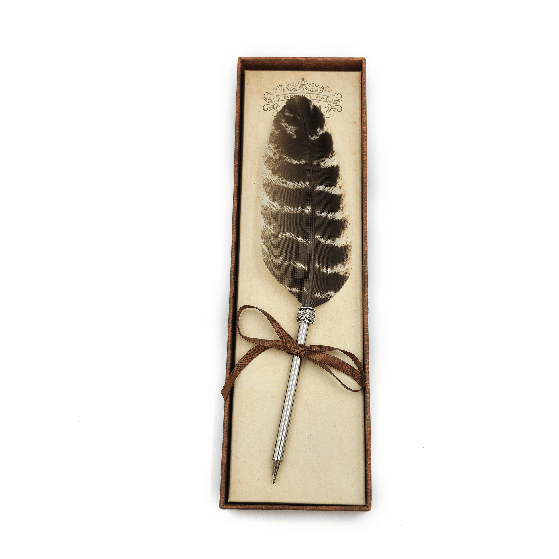 0.5mm Feather Ballpoint Brown Design Pen Set