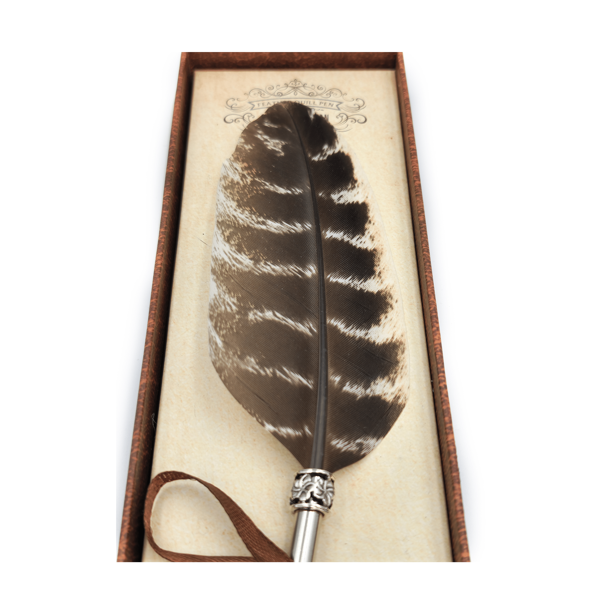 0.5mm Feather Ballpoint Brown Design Pen Set