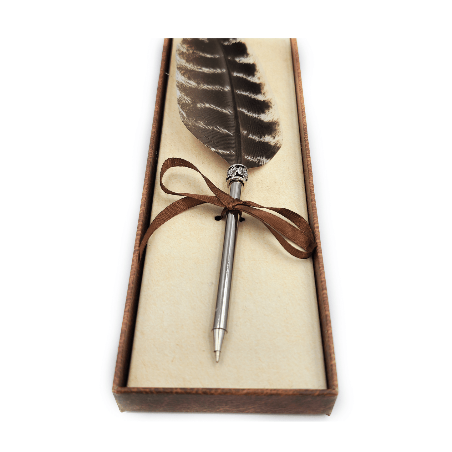 0.5mm Feather Ballpoint Brown Design Pen Set