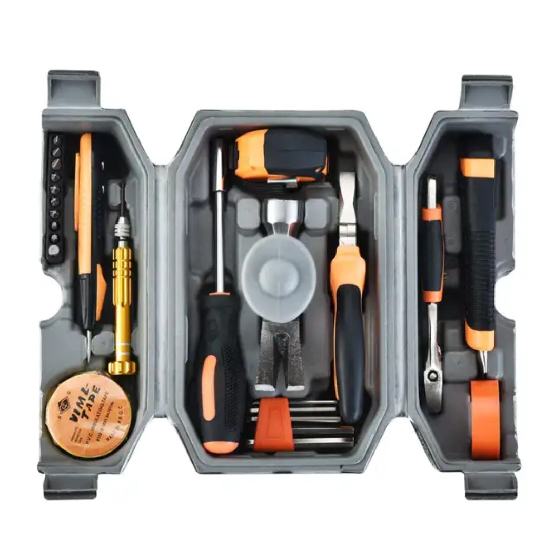 The Thor Hammer Toolbox is the perfect solution for professional craftspeople and hobbyists alike. Featuring a hammer with an ergonomic design and a set of top-quality tools, this product is a great way to get the job done quickly and efficiently. The hammer's anti-slip grip and durable construction makes it a reliable and dependable tool, while the full set of tools gives you everything you need for your next project.